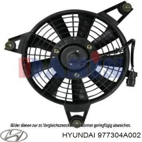 977304A005 Hyundai/Kia Difusor do radiador de aparelho de ar condicionado, montado com roda de aletas e o motor