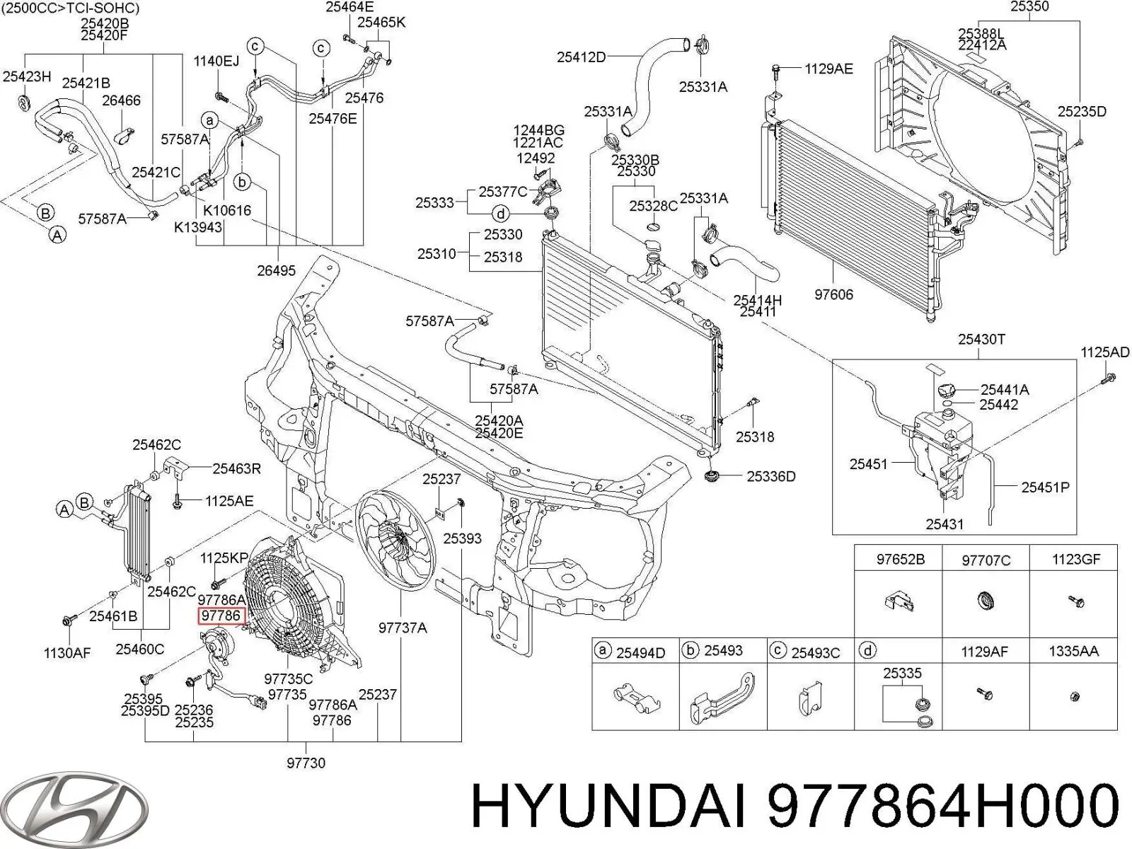 977864H000 Hyundai/Kia Motor de ventilador de aparelho de ar condicionado