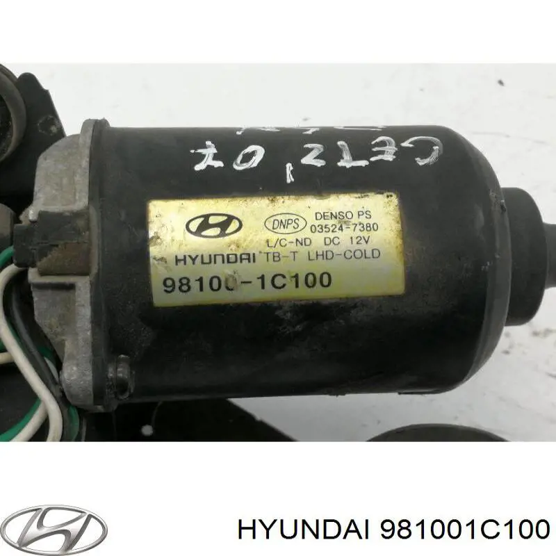 981001C100 Hyundai/Kia Motor de limpador pára-brisas do pára-brisas