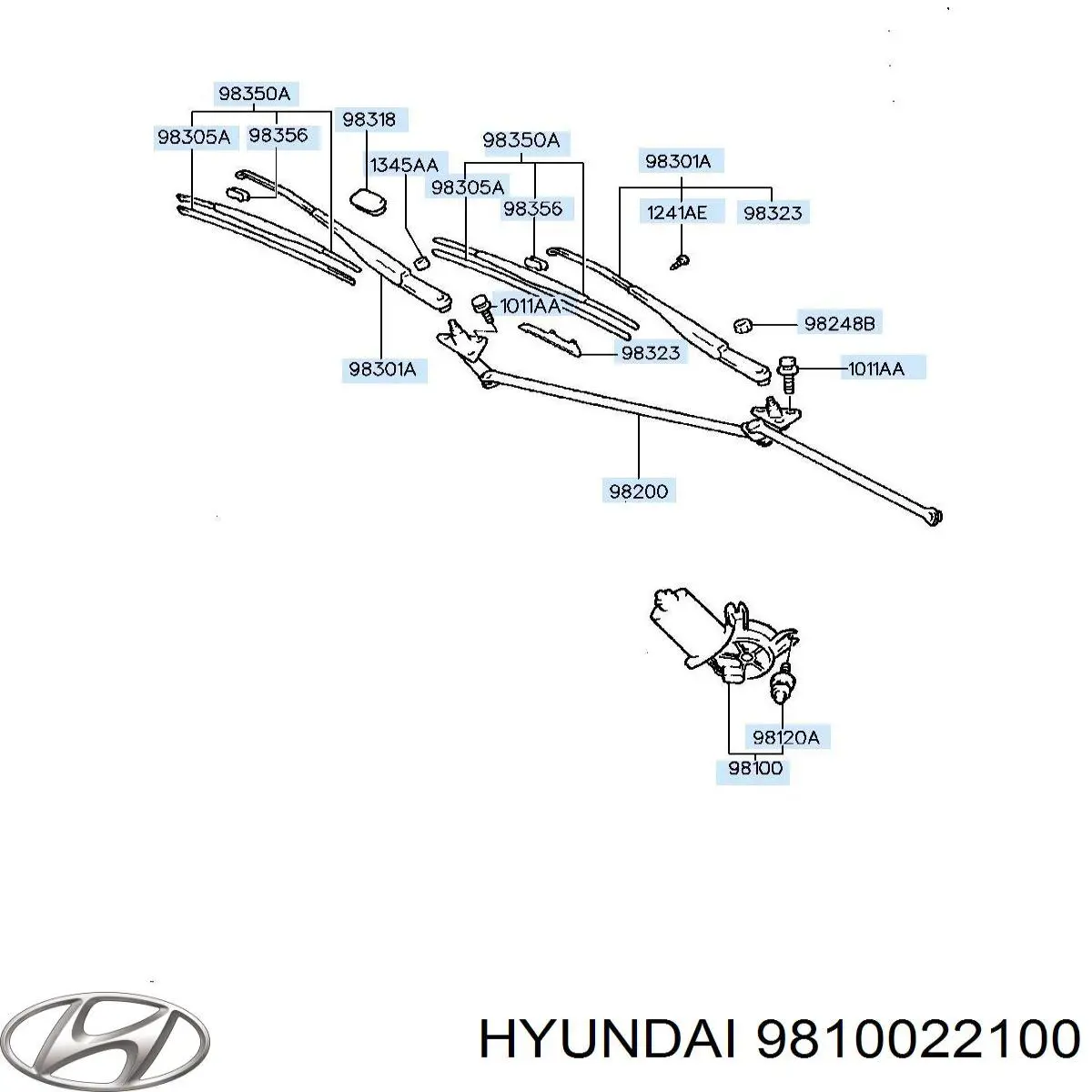 Motor de limpador pára-brisas do pára-brisas Hyundai/Kia 9810022100 preço, a partir de 47,67 USD