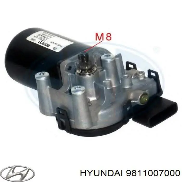9811007000 Hyundai/Kia Motor de limpador pára-brisas do pára-brisas