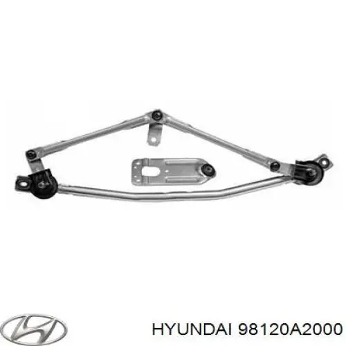 98120A2000 Hyundai/Kia Trapézio de limpador pára-brisas
