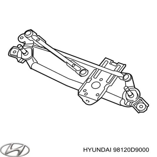 98120D9000 Hyundai/Kia Trapézio de limpador pára-brisas