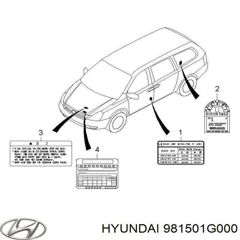  Hyundai/Kia 981501G000 preço, a partir de  
