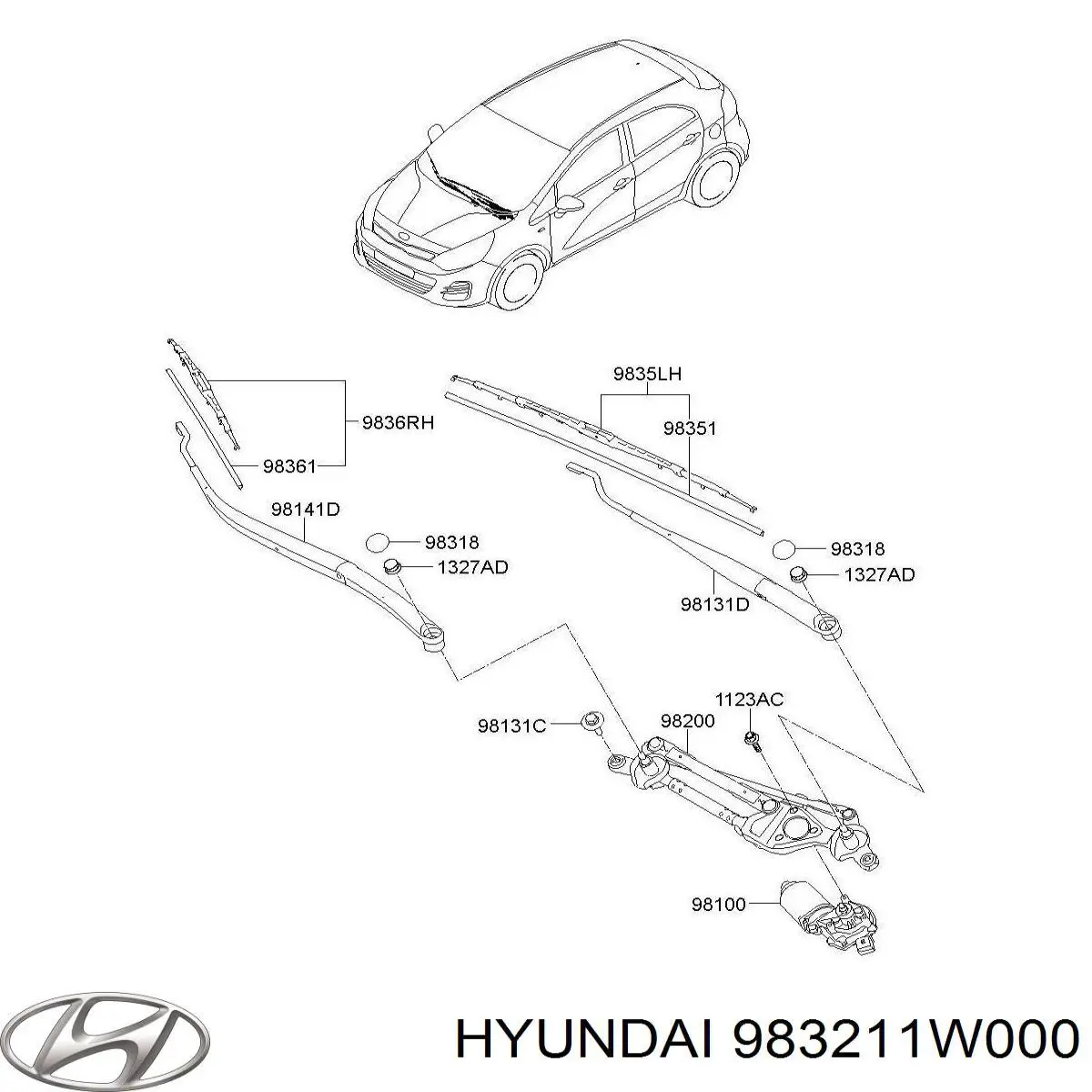  Hyundai/Kia 983211W000 preço, a partir de 37,49 USD