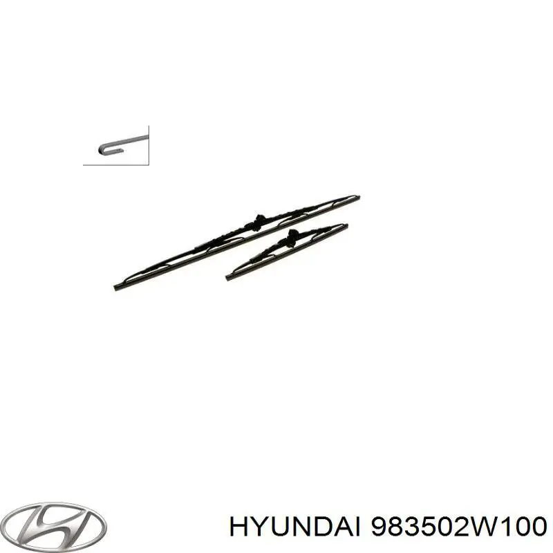 Compre 983502W100 Hyundai/Kia Limpa-pára-brisas do pára-brisas de condutor