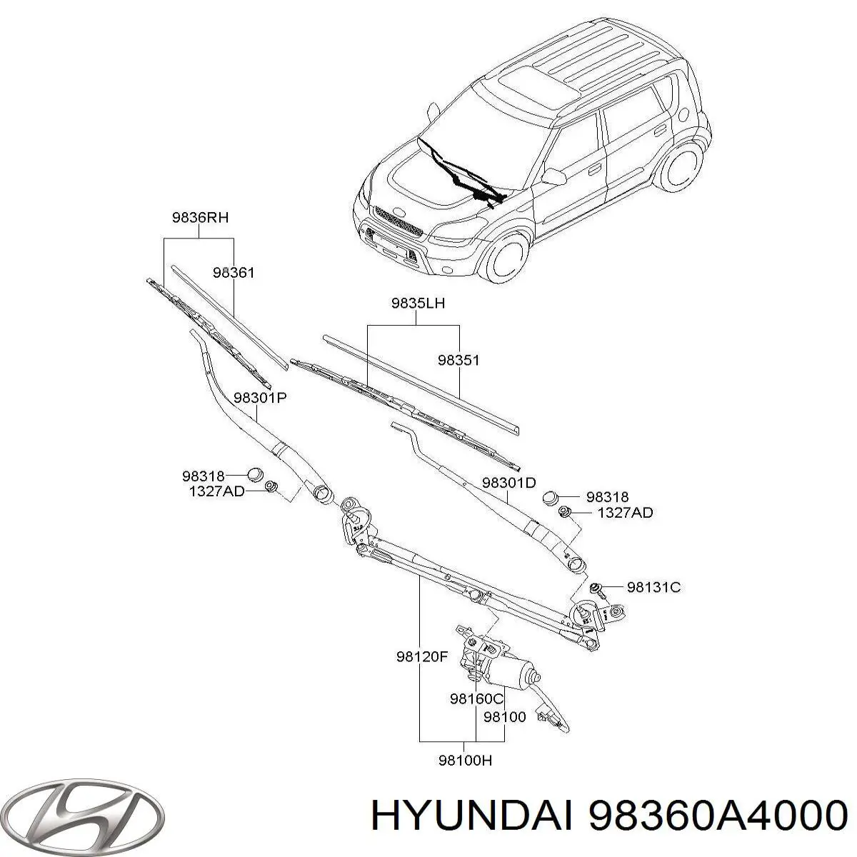  Hyundai/Kia 98360A4000 preço, a partir de 4,47 USD