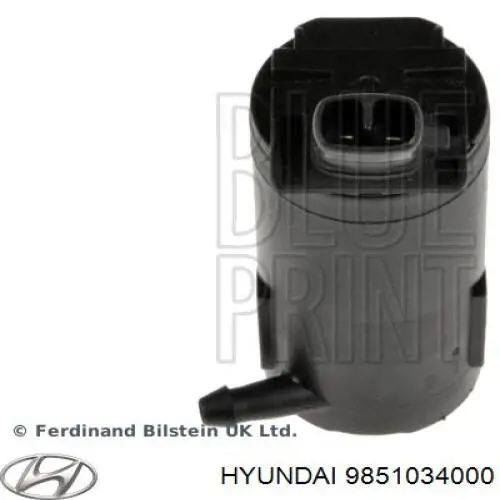 Compre 9851034000 Hyundai/Kia Bomba de motor de fluido para lavador de vidro dianteiro