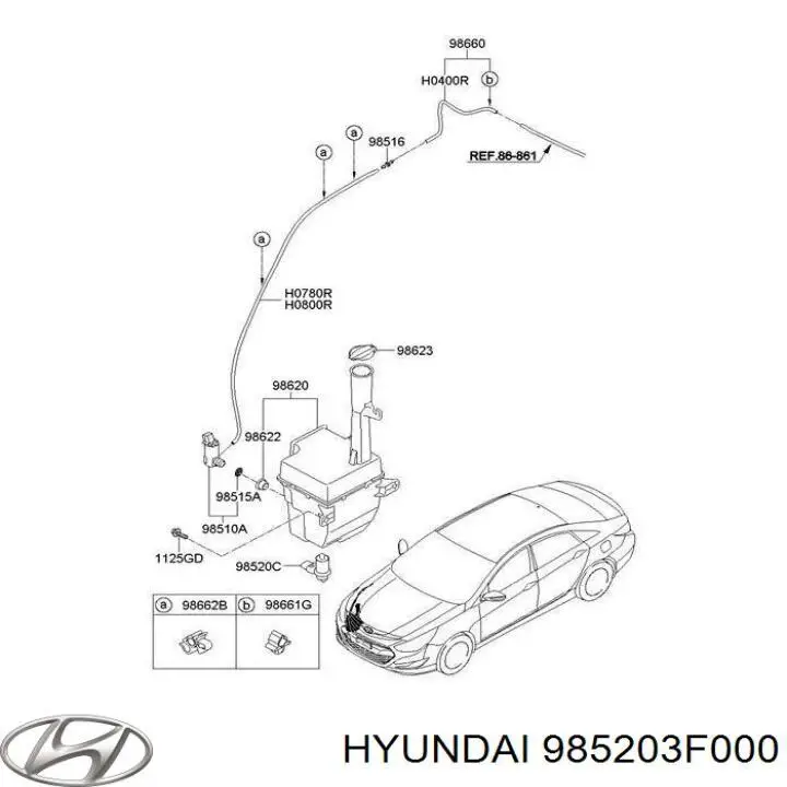 Sensor do nível de tanque de lavador de pára-brisas Hyundai/Kia 985203F000 preço, a partir de 26,88 USD
