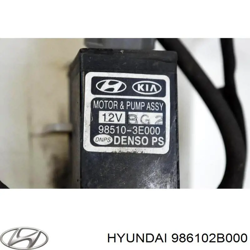 Tanque de fluido para lavador de vidro Hyundai/Kia 986102B000