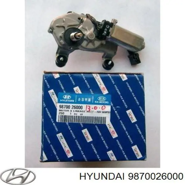 Motor de limpador pára-brisas de vidro traseiro Hyundai/Kia 9870026000 preço, a partir de 95,34 USD