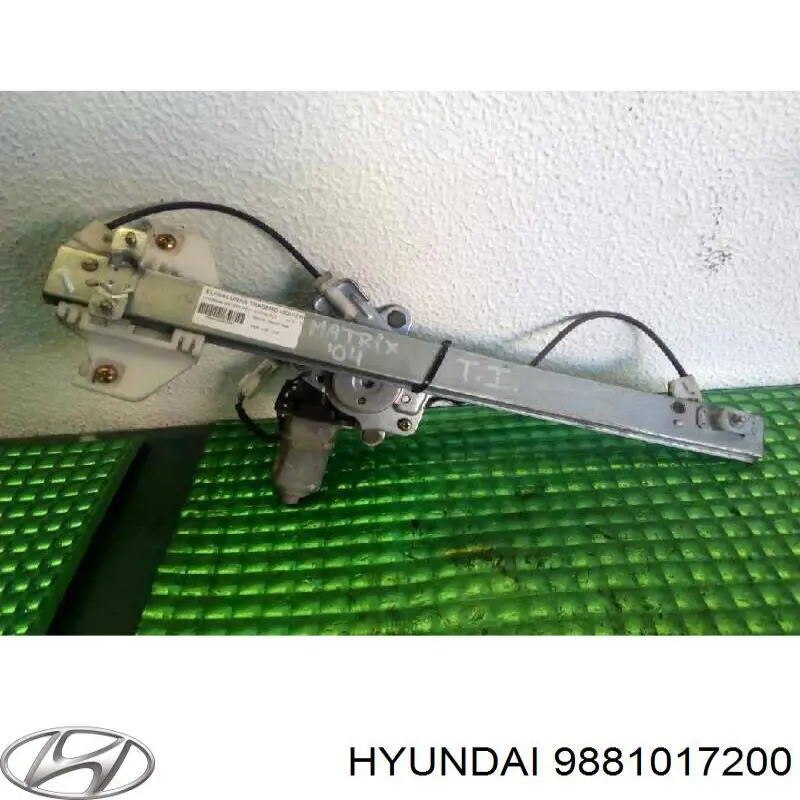 9881017200 Hyundai/Kia Motor de acionamento de vidro da porta traseira esquerda