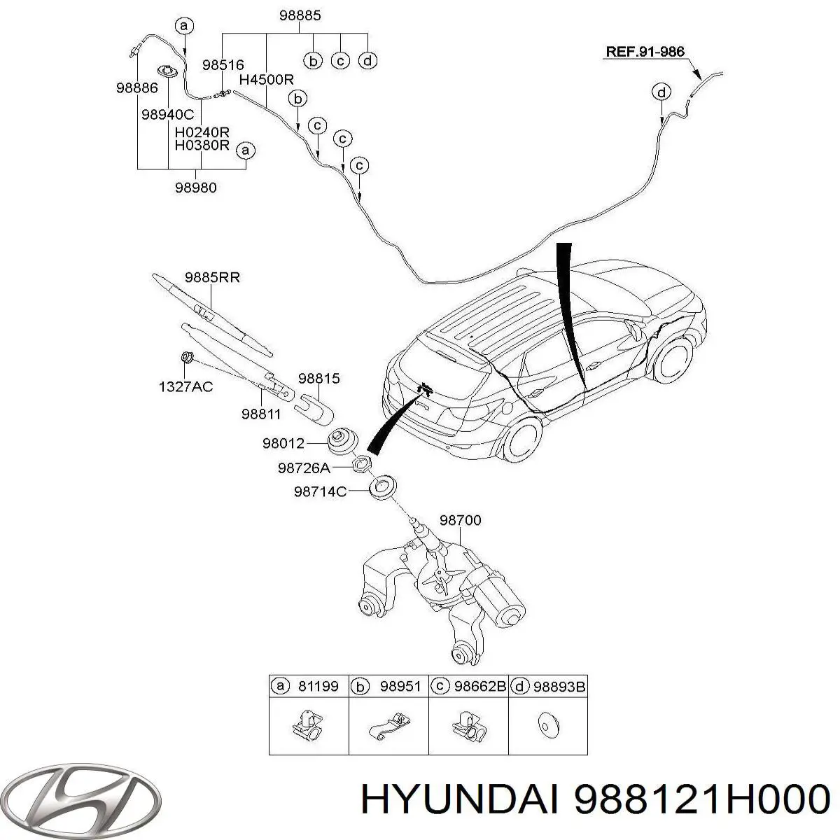 Tampão da porca de fixação do braço de limpador de pára-brisa traseiro Hyundai/Kia 988121H000 preço, a partir de 3,70 USD