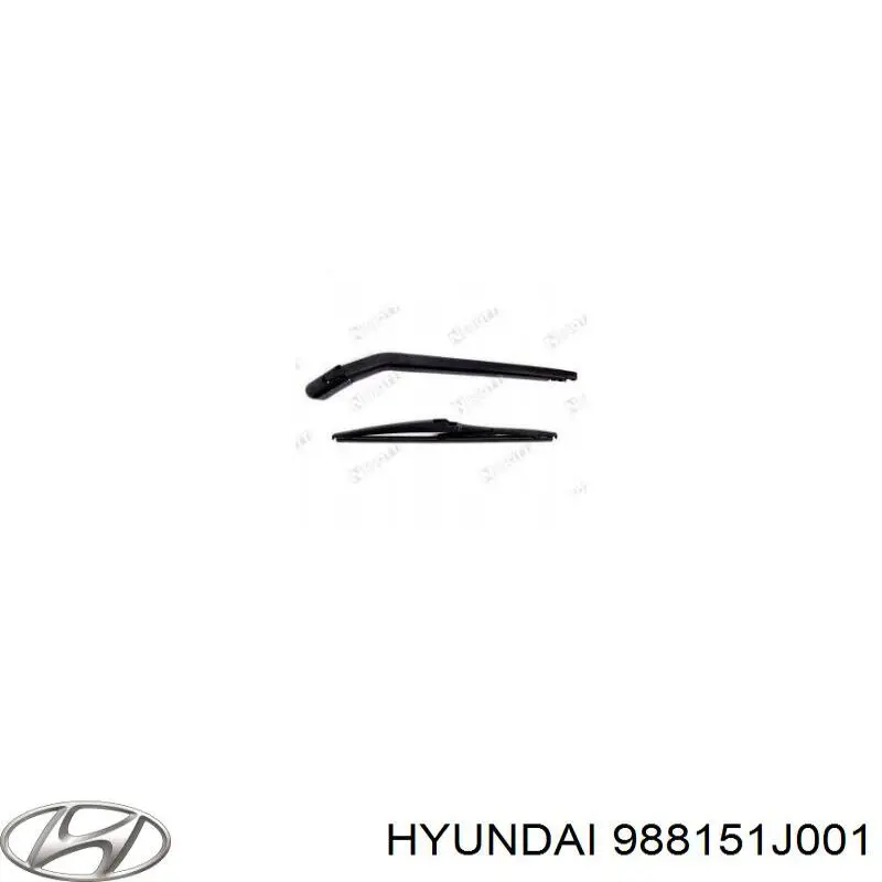 988151J001 Hyundai/Kia Braço de limpa-pára-brisas de vidro traseiro