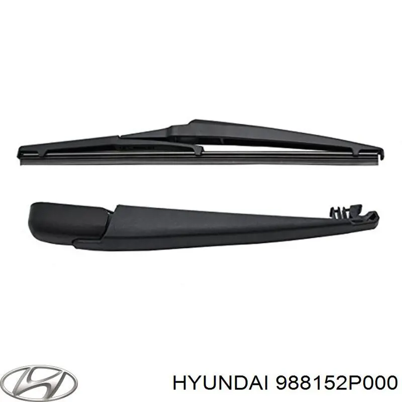 988152P000 Hyundai/Kia Braço de limpa-pára-brisas de vidro traseiro