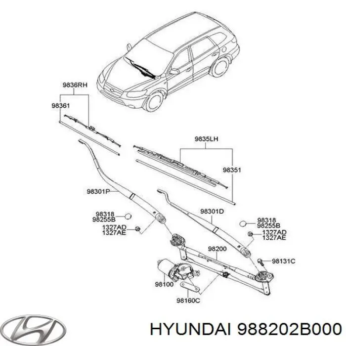 Limpa-pára-brisas de vidro traseiro Hyundai/Kia 988202B000 preço, a partir de 11,82 USD