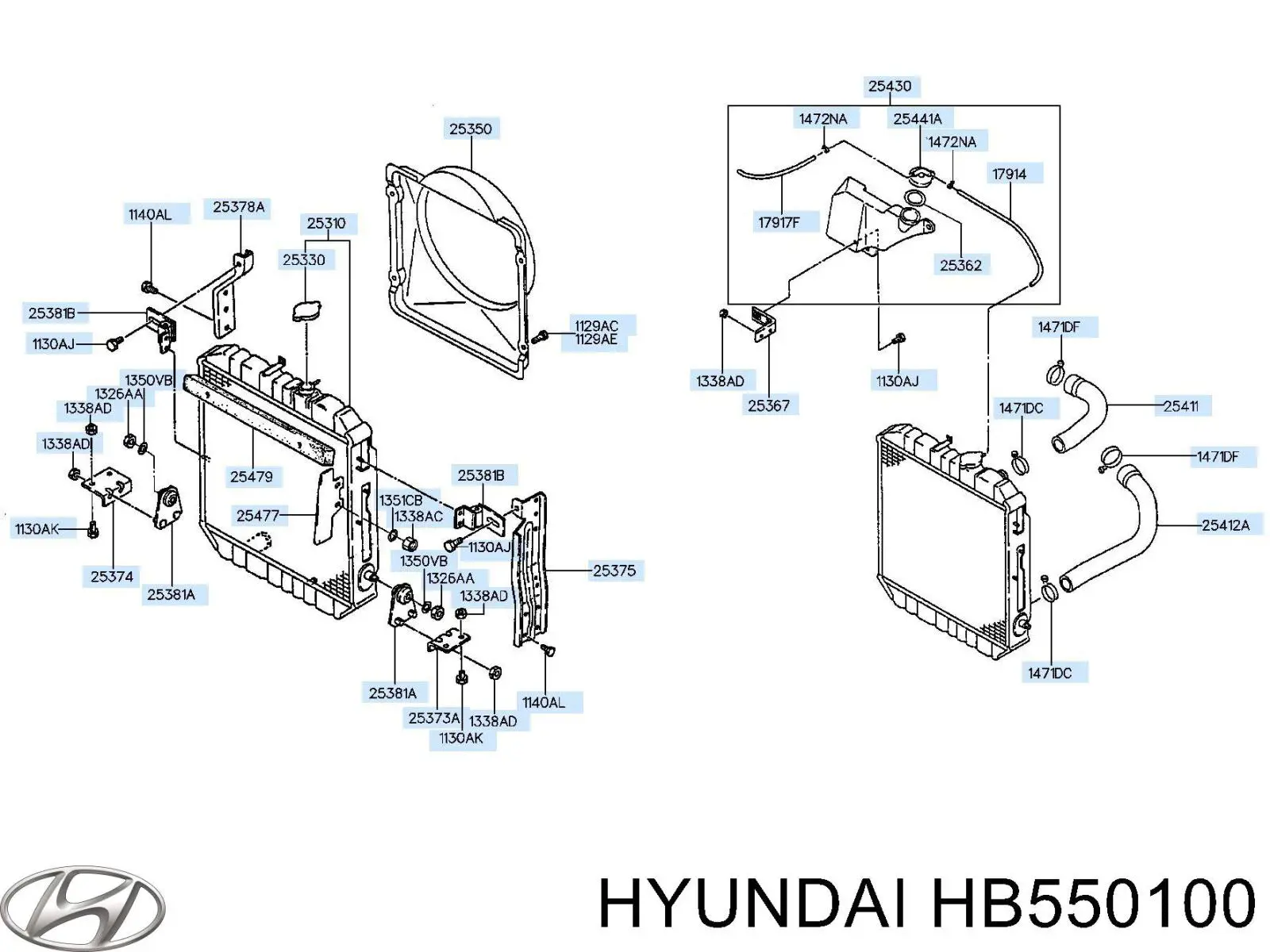 Tanque de bomba da Direção hidrâulica assistida Hyundai Galloper  JK