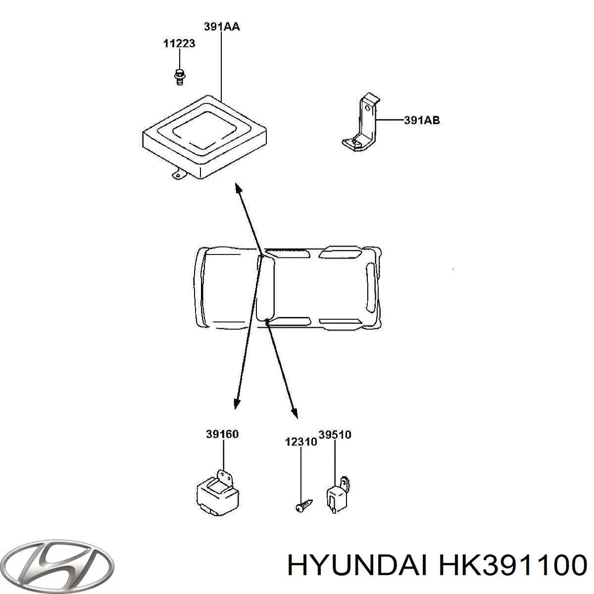 Módulo de direção (Centralina eletrônica) de motor para Hyundai Galloper  JK