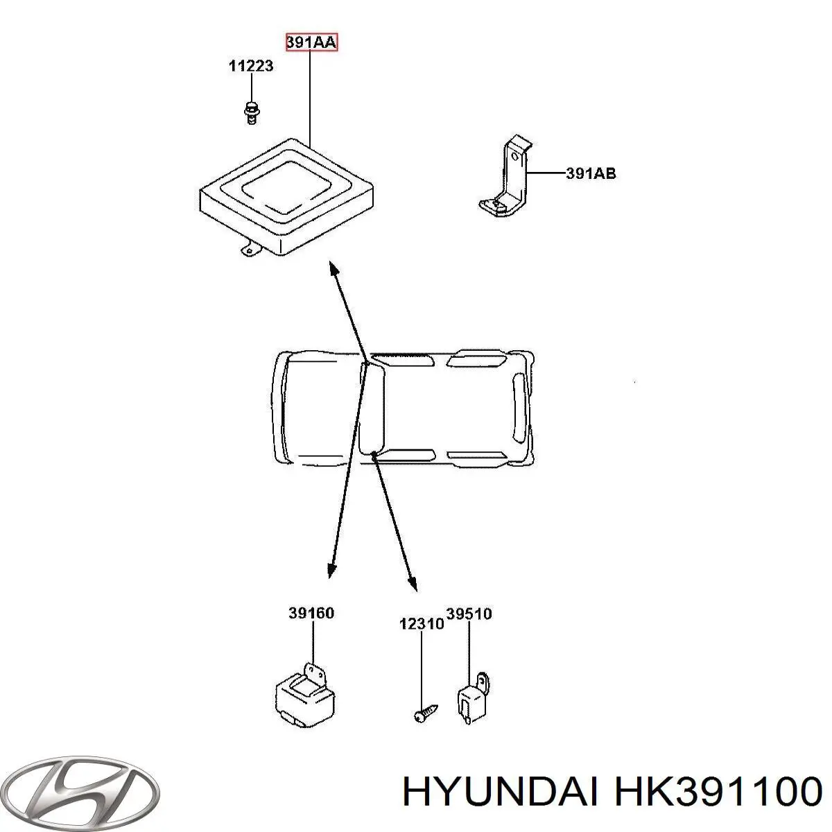  Módulo de direção (Centralina eletrônica) de motor Hyundai Galloper SUV (JK) (1997 - 2003) 