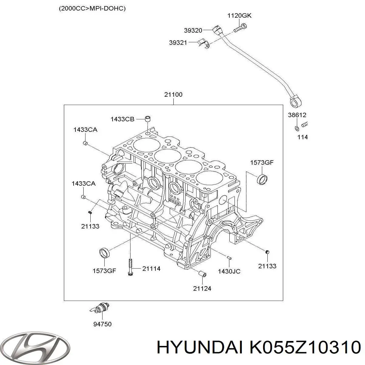 Bloco de cilindros de motor Hyundai/Kia K055Z10310 preço, a partir de 426,14 USD