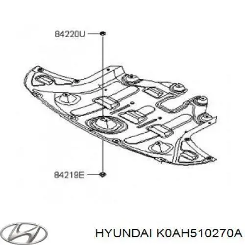K0AH510270A Hyundai/Kia Kit de vedantes de motor completo