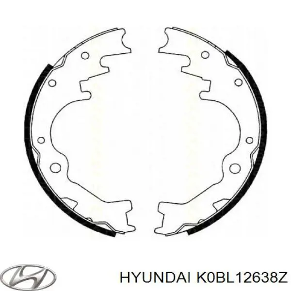 Sapatas do freio traseiras de tambor Hyundai/Kia K0BL12638Z preço, a partir de 72,55 USD