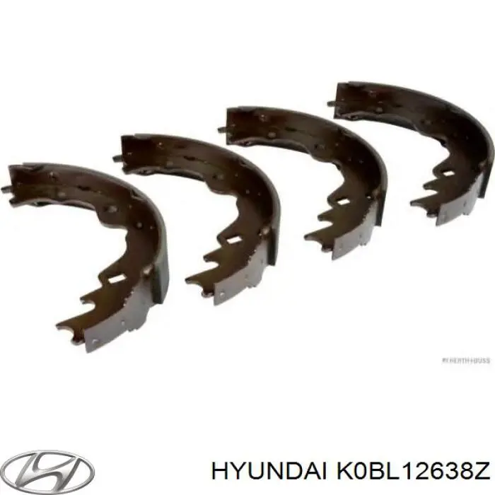 Sapatas do freio traseiras de tambor K0BL12638Z Hyundai/Kia