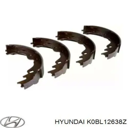 Compre K0BL12638Z Hyundai/Kia Sapatas do freio traseiras de tambor