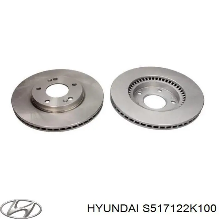 S517122K100 Hyundai/Kia Disco do freio dianteiro