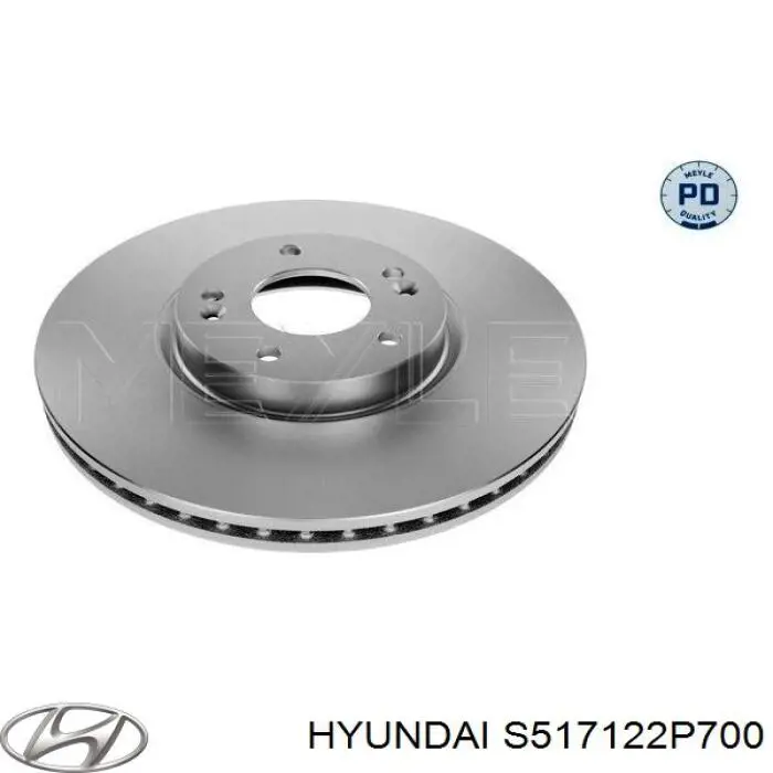 Compre S517122P700 Hyundai/Kia Disco do freio dianteiro