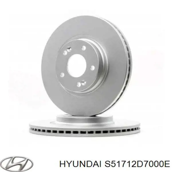 S51712D7000E Hyundai/Kia Disco do freio dianteiro