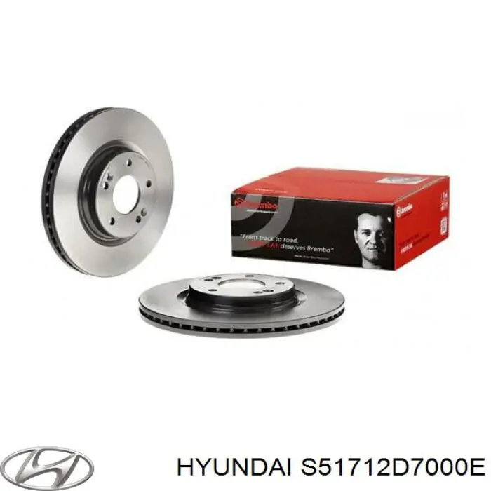 Compre S51712D7000E Hyundai/Kia Disco do freio dianteiro