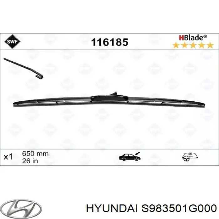Limpa-pára-brisas do pára-brisas de condutor Hyundai/Kia S983501G000 preço, a partir de 40,83 USD