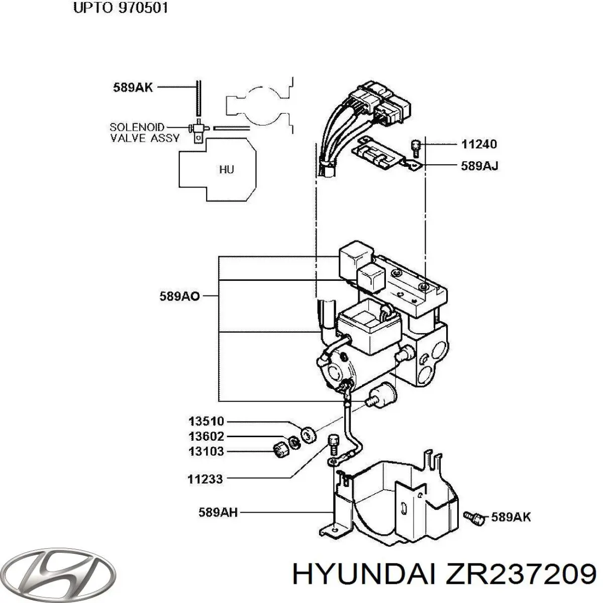 Unidade hidráulico de controlo ABS Hyundai Galloper  JK