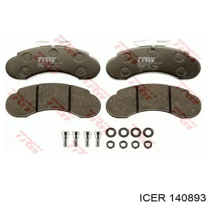 Sapatas do freio dianteiras de disco Icer 140893 preço, a partir de 41,93 USD