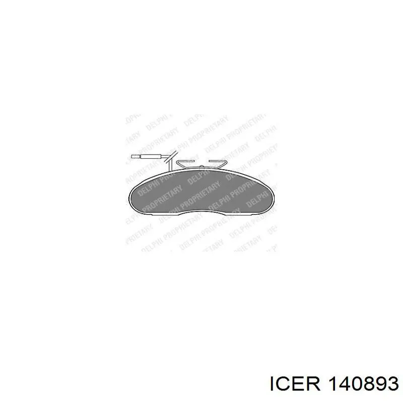 Compre 140893 Icer Sapatas do freio dianteiras de disco
