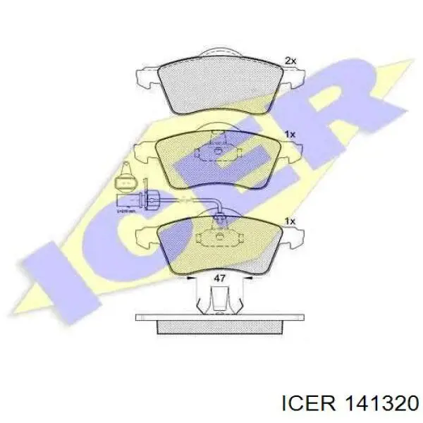 Sapatas do freio dianteiras de disco Icer 141320 preço, a partir de 42,48 USD