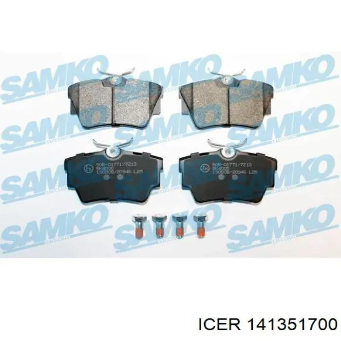 Sapatas do freio traseiras de disco 141351700 Icer