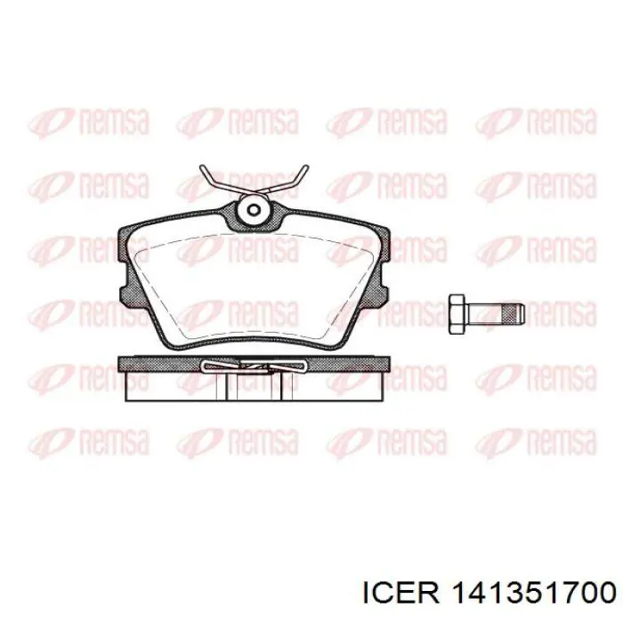 Sapatas do freio traseiras de disco Icer 141351700 preço, a partir de 25,46 USD