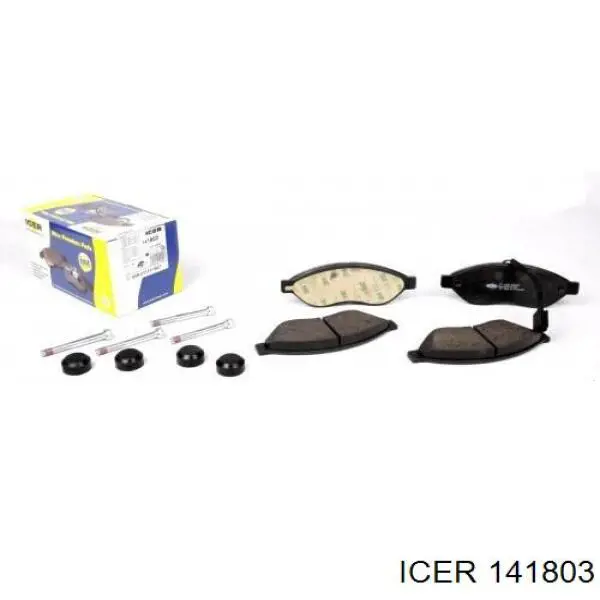 Sapatas do freio dianteiras de disco Icer 141803