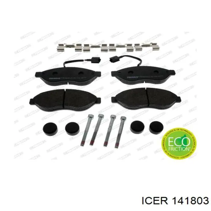 Sapatas do freio dianteiras de disco Icer 141803 preço, a partir de 42,92 USD