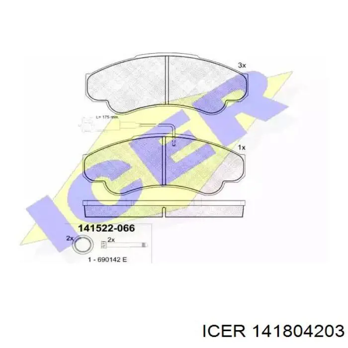 Sapatas do freio traseiras de disco Icer 141804203 preço, a partir de 39,39 USD