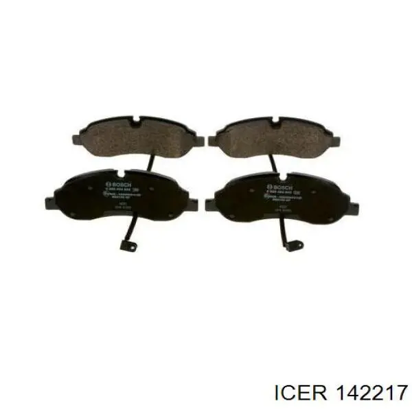 Sapatas do freio dianteiras de disco 142217 Icer