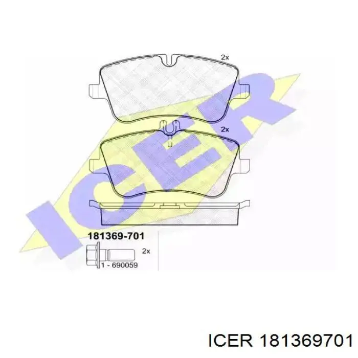 181369701 Icer Sapatas do freio dianteiras de disco