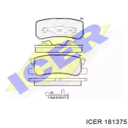 Sapatas do freio traseiras de disco Icer 181375 preço, a partir de 34,02 USD
