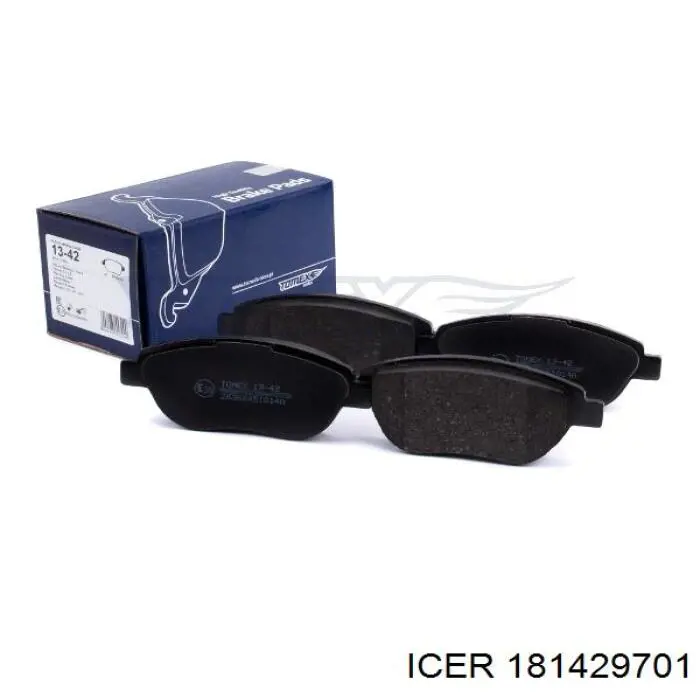 Sapatas do freio dianteiras de disco 181429701 Icer