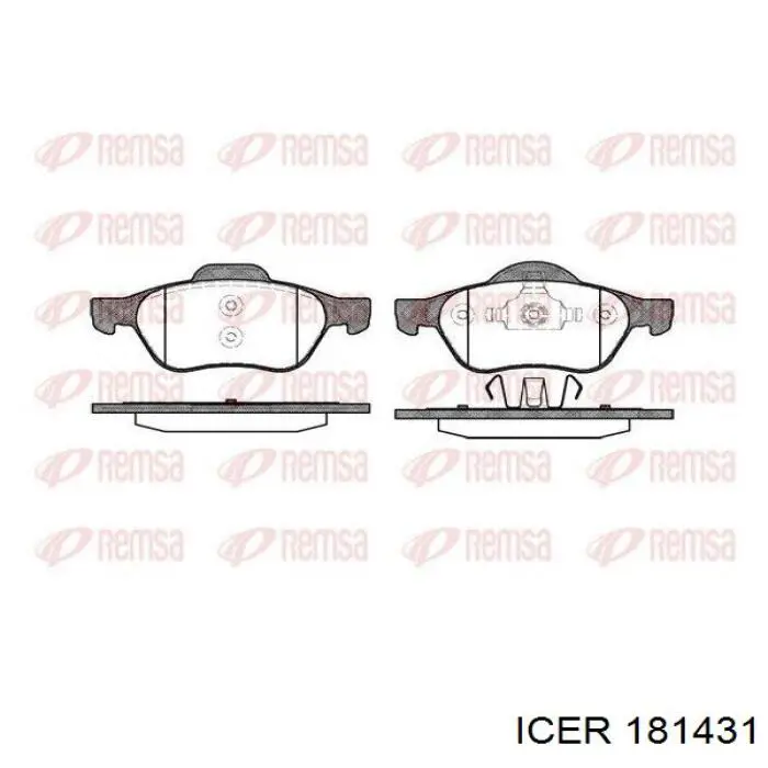 Sapatas do freio dianteiras de disco Icer 181431 preço, a partir de 32,92 USD