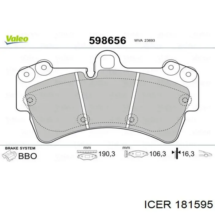 Sapatas do freio dianteiras de disco Icer 181595 preço, a partir de 64,87 USD