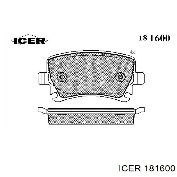 Sapatas do freio traseiras de disco Icer 181600 preço, a partir de 21,14 USD