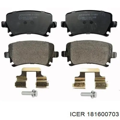 Compre 181600703 Icer Sapatas do freio traseiras de disco
